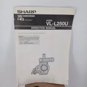 L250 Sharp Vtg Vhs Camcorder High Speed Untested No Battery Manual Accs. Esh #3