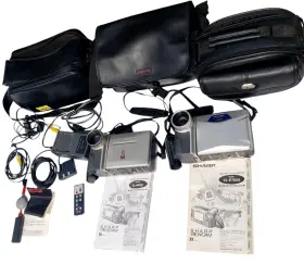 Vl-e765u Sharp Vl-ah15u 8mm Video8 Camcorder Player Bundle And W Remote Extras #2