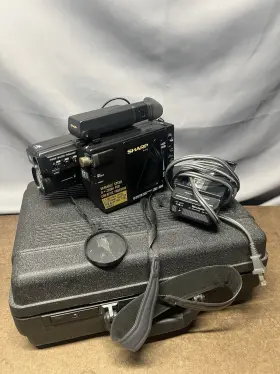Vl-c73 Sharp Vintage Camcorder W Case And Extras