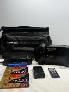 Vl-e18 Sharp Viewcam 8mm Camcorder Tested Working Bundle