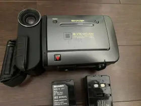 Vl-e760u Sharp Vl-e35 View-cam 8mm Analog Camcorder Untested 2x Battery Pack As-is #2