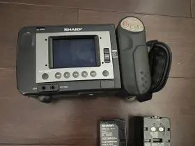 Vl-e760u Sharp Vl-e35 View-cam 8mm Analog Camcorder Untested 2x Battery Pack As-is #3