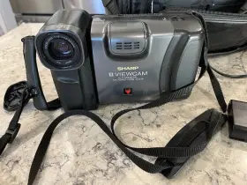 Vl-e37 Sharp Vintage Viewcam 8 Vl Camcorder 2 Batteries Charger Accessories And Case #2