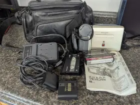 Vl-e780 Sharp 8mm Video8 Camcorder Video Transfer With Extras Untested Read