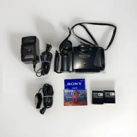 Vl-e7u Sharp 321 8mm Tape Camcorder Working With Original Accessories Bag