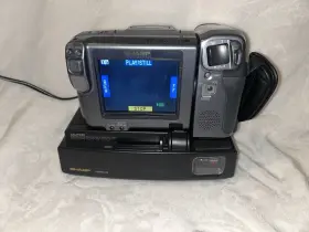 Vl-h550 Sharp Hi8 Viewcam With Dock/charge Station Accessories/case Works #3