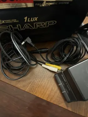 Vl-l10 Sharp Camcorder With Battery Charger And Case For Parts Or Repair Vtg #3