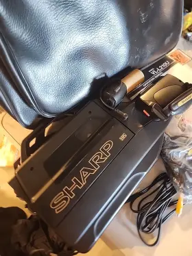 Vl-l210u Sharp Vhs Movie Camera Untested As-is With Leather Case Cables And Manual #2