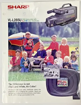 Vl-l285u Sharp Model Camcorder And Brochure #3