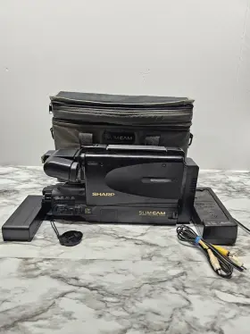 Vl-l290u Sharp Slim Cam Camcorder Model 1993 Vhs Vintage Batterys Dead Untested