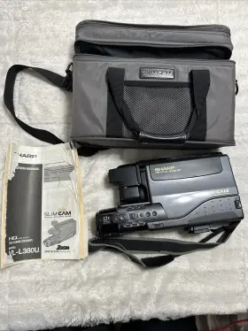 Vl-l380u Sharp Slim Cam Zoom 12 Super Cats Eye Model Case Instructions Untested