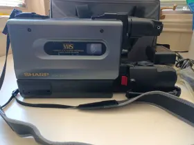 Vl-l50 Sharp Slim Cam Zoom 12 Camcorder Model 1992 Vhs Vtg Case And Battery #2