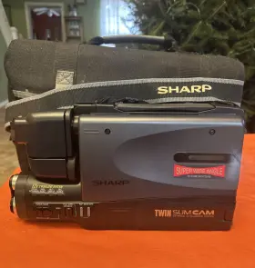 Vl-l72u Sharp Twin Slim Cam Untested No Battery With Carrying Case