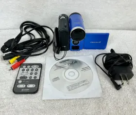 Vl-z5 Sharp Viewcam Z Mini Dv Digital Camcorder Blue Remote No Battery