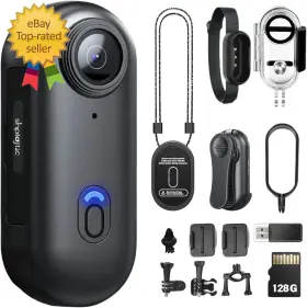 Shptdjtic 445046657642 Body Camera 4k Pov Pro Wearable With 360 Rotatable Clip
