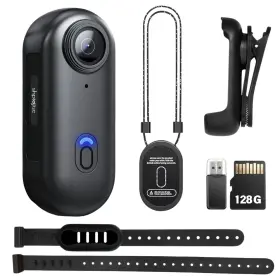 Shptdjtic 783296216521 128g 4k Body Camera Thumb Size Cam Wearable With 360 Rotatable Clip &