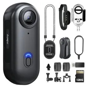 Shptdjtic 783296216545 128g 4k Body Camera Thumb Size Cam Wearable With 360 Rotatable Clip