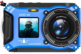 Up006 Sisusy Digital Camera - 4k 56mp 33ft Uhd Underwater For Snorkeling With 32gb