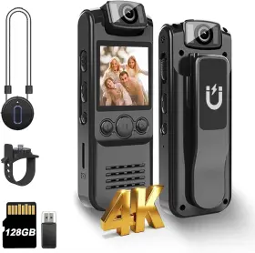 Vd01-128gb Sixbondscam 4k Body Camera With Audio And Video Recording 128gb Mini Wearable Cam