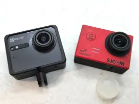 Cs-sp208 Sjcam/ezviz Lot Of 2 Action Sport Cameras For Parts Or Repair Only Fast Free Shipping C