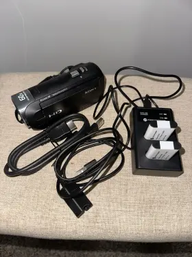 Hdr-cx405 Sony 616639721188 Handycam Hd Recording Battery Usb Cable 2 Extra Batterys Tested