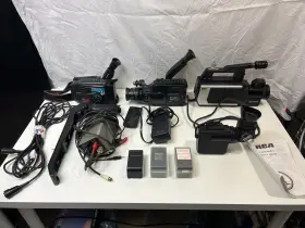 Ccd-55 Sony Vintage Video Camera Lot Rca Montgomery Ward Accessories Untested Parts
