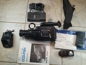 Ccd-f201 Sony Handycam Camcorder Bundle - Remote Charger For Parts/repair