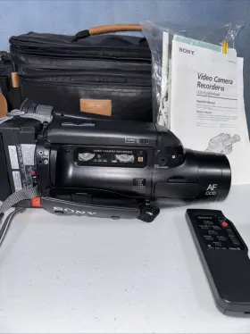 Ccf-fx240 Sony Video Camera Recorder Working Remote Bag And Instructions