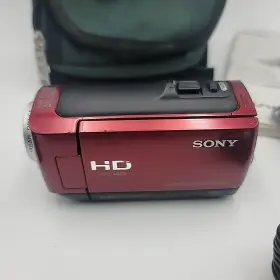 Hdr-cx100 Sony -cx100 Red Hd Handycam High Def Digital Camcorder With Battery And Case #2