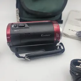 Hdr-cx100 Sony -cx100 Red Hd Handycam High Def Digital Camcorder With Battery And Case #3