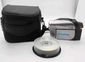 Dcr-dvd203 Sony Handycam Untested Mini Dvd Night 12x Zoom 480x Digital Camera