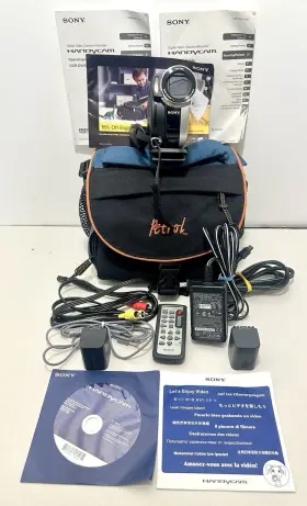 Dcr-dvd910 Sony Cmos 4.0mp Hybrid Movie Flash Media Video Camcorder Handycam
