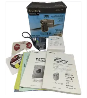 Dcr-ip7bt Sony Micromv Handycam Dcr-ip7 For Parts Or Repair Untested With Box And Manuals