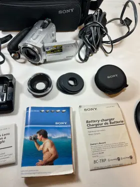 Dcr-sr62 Sony Handycam Digital Video Camera With Bag Charger Charging Stand Etc #3