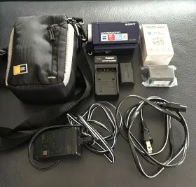 Dcr-sr68e Sony Dcr-sr68/l Handycam 80 Gb Digital Camcorder Blue 2 Batteries