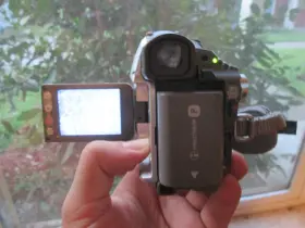Dcrhc32wb Sony Dcr-hc32 Camcorder Silver With Charger Stuck Cassette Door For Parts #2