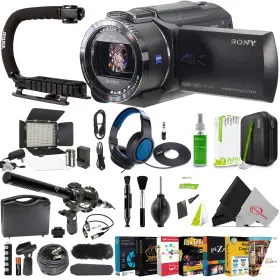 Fdr-ax43ab-3-k Sony Fdr-ax43a Uhd 4k Handycam Camcorder Black Pro Broadcasting Bundle