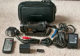Hvl-hfl1 Sony Hdr-cx7 Handycam Remote Battery 8gb Memory Card Bag - Works