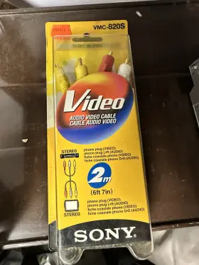 Vmc-820s Sony Video Audio Cable 6 Ft. Old Stock Gold Contacts New In Box