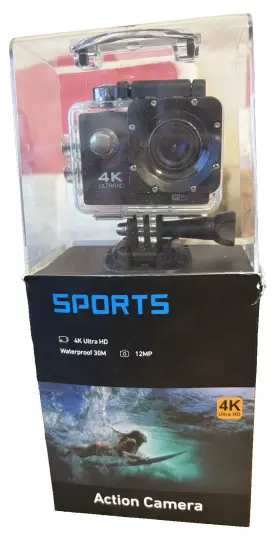 Byq0184 Sports Action Camera Ultra Hd 4k Edition-waterproof Housing 30m Open Box