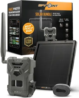 Flex-m-splb-10 Spypoint Flex-m Solar Bundle No Glow Ir Dual Sim Cellular Trail Security Camera