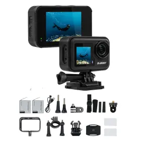 Ff9397a Svbony Act20 4k Action Camera Sports Dual Ips Screen 6-axis Eis Anti-shake