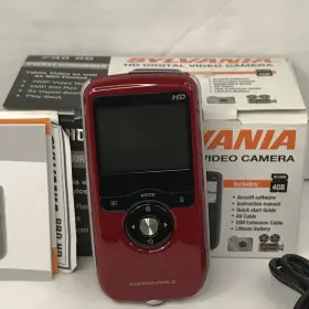Dv-6000 Sylvania Pro Hd Digital Red Camcorder Video Recorder Camera Pocket #2