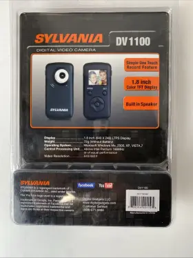 Dv1100bk Sylvania Digital Video Camera Dv1100 1.8 Screen 4x Zoom Sd Card Slot Camcorder #2