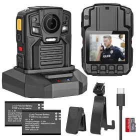 Dcw-v6 Tarkonn Body Camera With Audio And Video Recording 4k/2160p Cam 2pcs 1950mah B