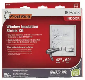 Thermwell V73/9h 6 Pack Window Insulation Kit 42 X 62- Inch 9-pack