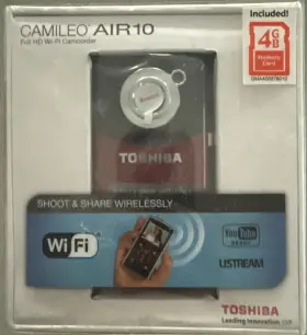Pa3961u-1cam Toshiba 883974777655 New Camileo Air 10 Hd Wifi Camera 16 Megapixel With 4gb Card