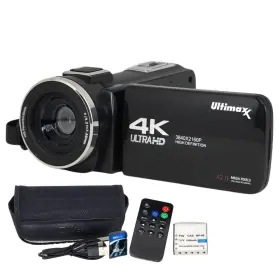 Um-vidcam1umx Ultimaxx 4k Camcorder 42mp Video Recorder Support Vlogging Tiktok Digital Cam