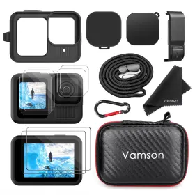 Avp617 Vamson Silicone Sleeve Case For Gopro Hero 13 Black Storage And Battery Side Cove