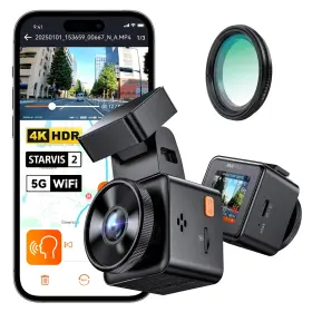 Vantrue 193368006606 E1 Pro 4k Mini Dash Cam Front Starvis 2 Platepix Hdr Night Vision Car